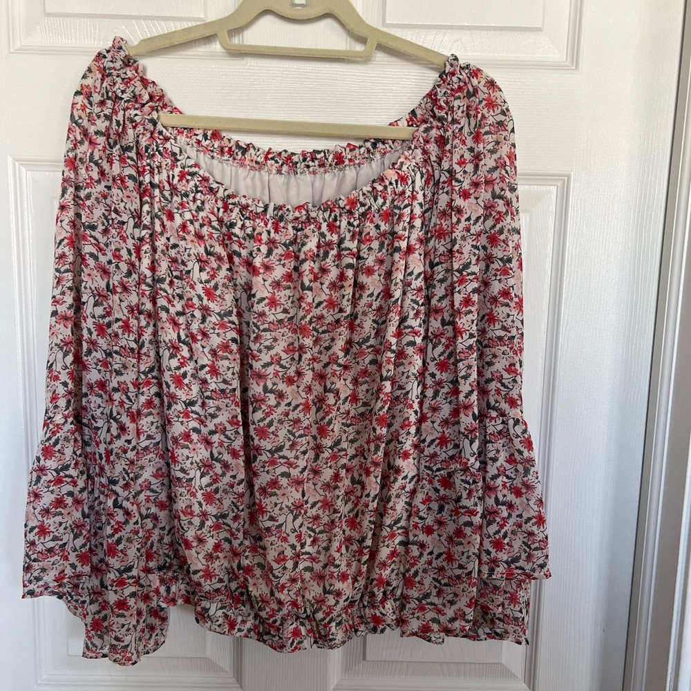 Off the shoulder floral blouse from Pink Lily